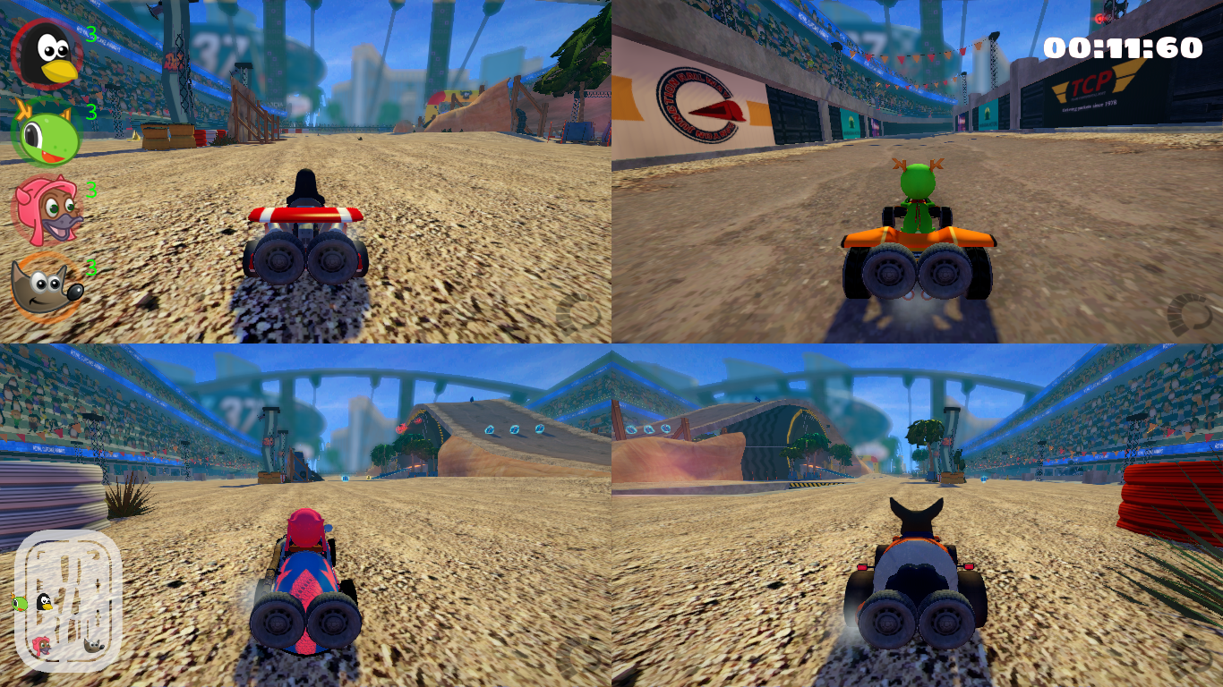 Imagem de referência relacionada a TuxKart, item descrito como vídeojogo de 2000