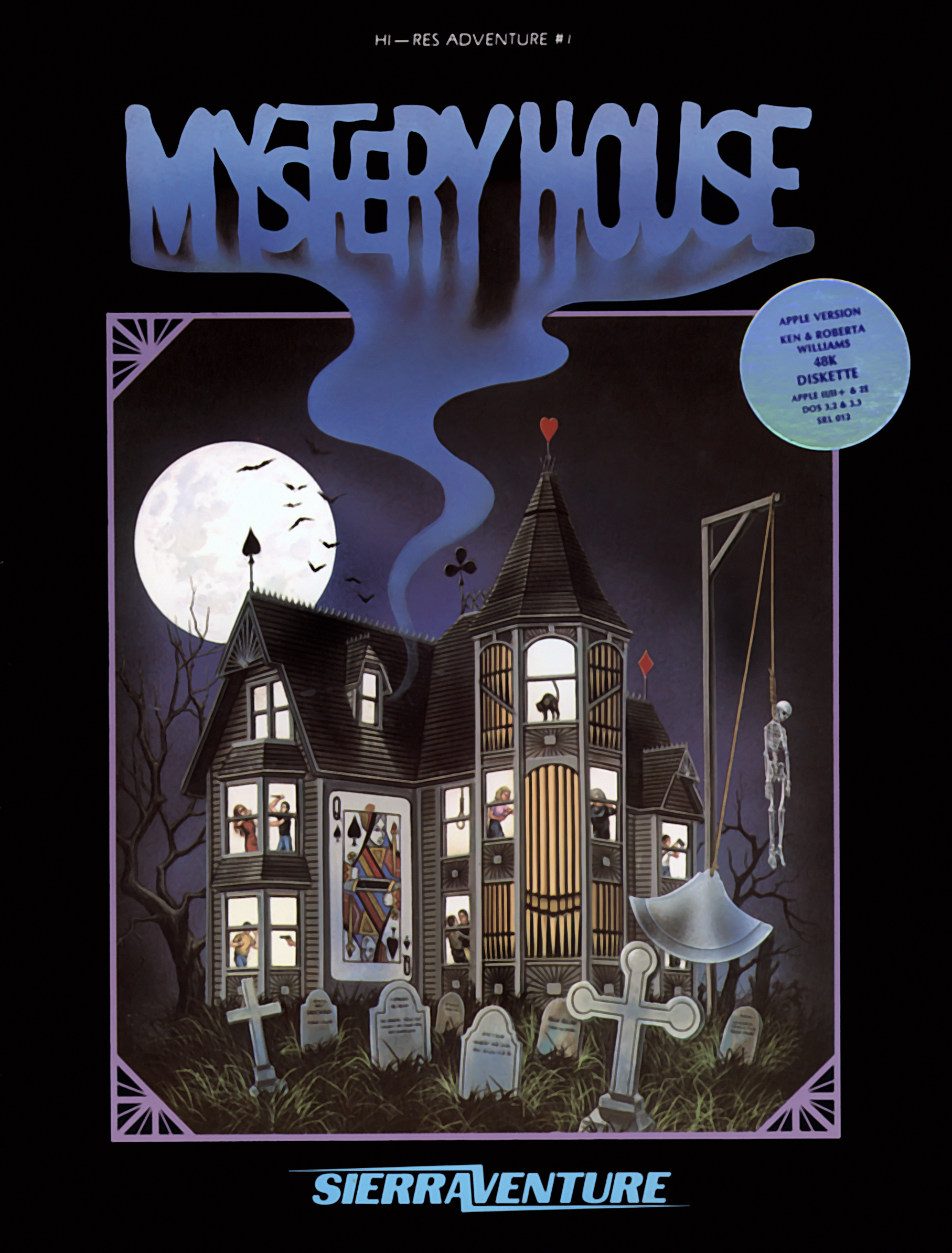 Imagem de referência relacionada a Mystery House, item descrito como videojogo de 1980