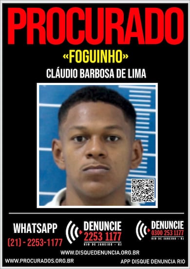 Disque Denúncia pede informações sobre homem foragido pela morte de sargento da PM no Rio