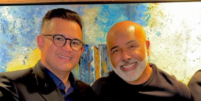 Bruno Avelar ao lado do cantor Rick Sollo, antes de embarcarem em helicóptero desaparecido Foto: Reprodução/Instagram