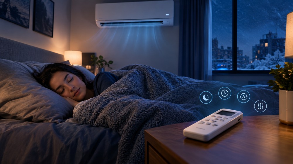 Veja funções do ar-condicionado para domir melhor no frio — Foto: Reprodução/ChatGPT