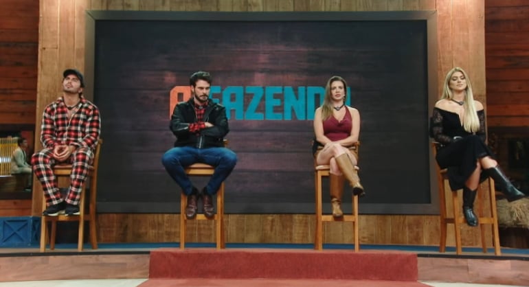 Ana Bruna, Darlin Ferrattry, Murilo Dias e Thaíde estão na Baia de A Fazenda 18