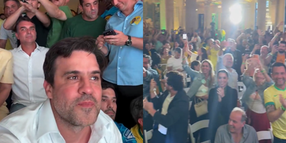 Antes de derrota, Pablo Marçal e Eduardo Bolsonaro comemoraram virada de Flávio Foto: Reprodução/Redes Sociais