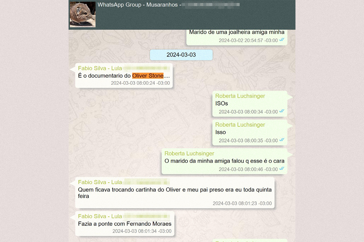 Mensagem de Roberta Luchsinger sobre filme de Lula
