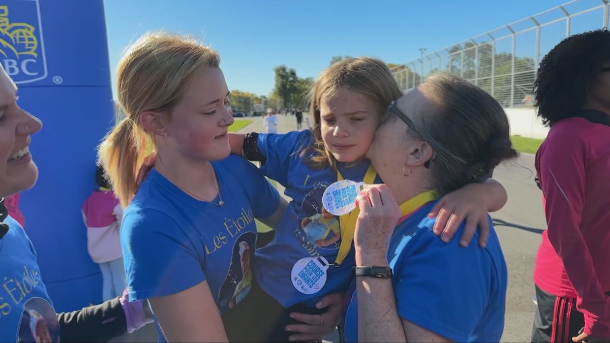 6-year-old girl with rare cancer runs for the cure in charity race