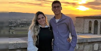 Amanda Marinho com o marido Tiago na lua de mel Portugal Foto: Reprodução/redes sociais