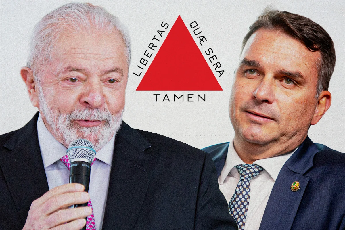 Lula e Flávio Bolsonaro em MG