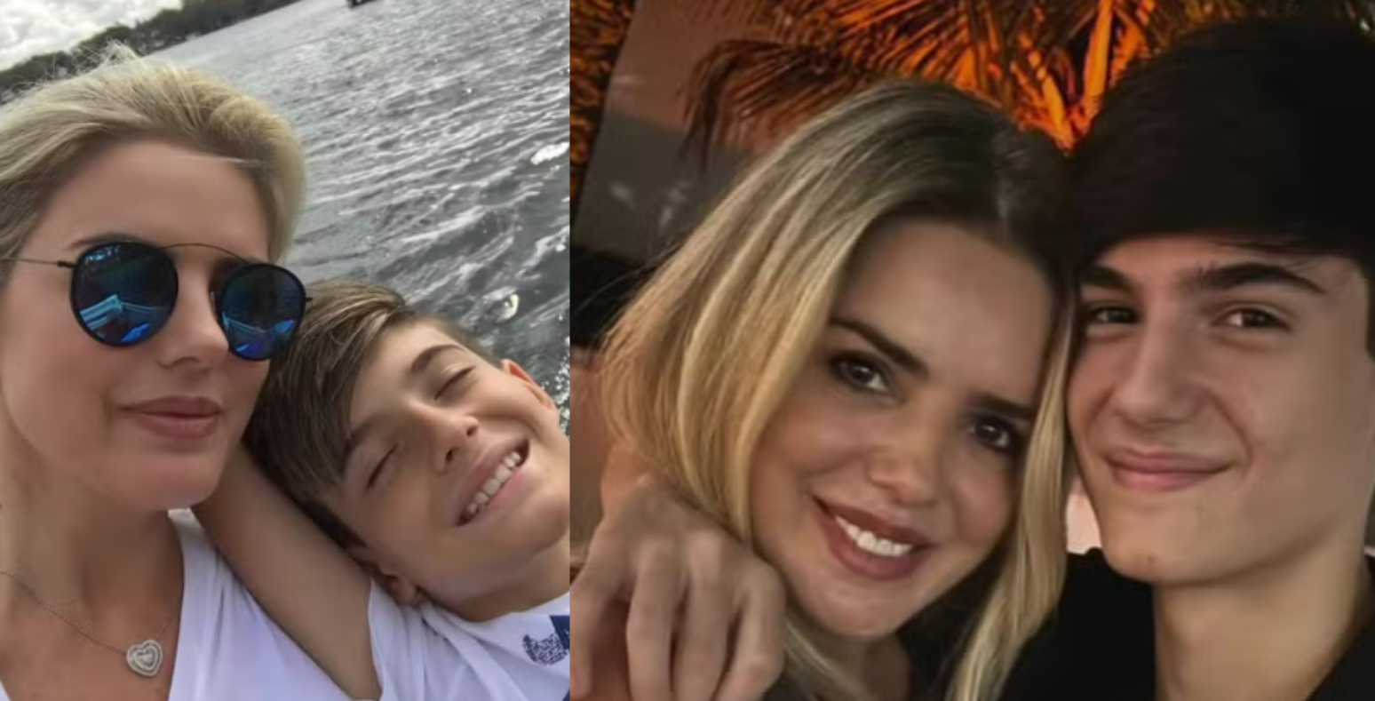 Mari Alexandre com o filho, Zaion, fruto de seu casamento com F&aacute;bio Jr.