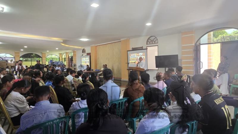 MJDAK no APFTL) realiza semináriu nasionál hodi fó sai ba públiku kona-ba selesaun no eleisaun ba M-PFN) ba períodu da-VI. Foto/Arminda Fonseca.
