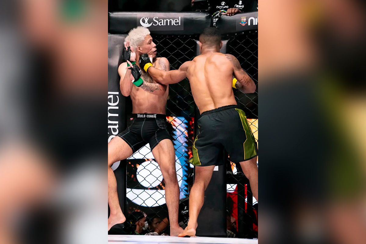 Este soco foi o momento que deu início à sequencia de socos que levaram o Juiz a declarar nocaute técnico (TKO)